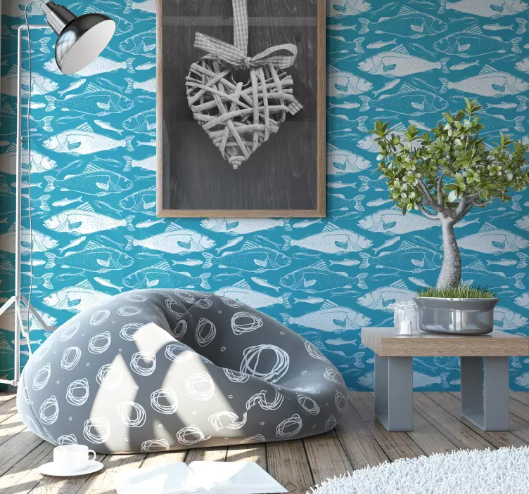 Vzor vodních ryb samolepka  s rybou - TenStickers