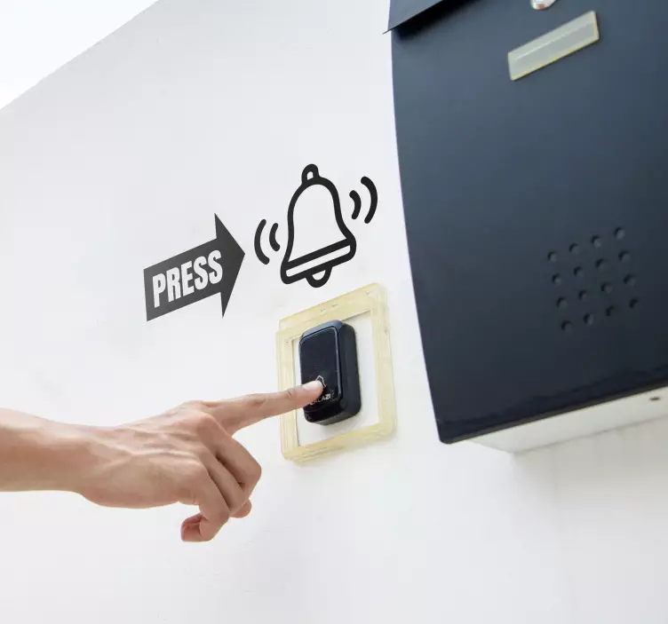 Zazvonit na zvonek Nálepka znamení - TenStickers