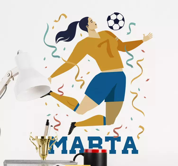 Mistrovství světa žen s názvem fotbalový obtisk - TenStickers