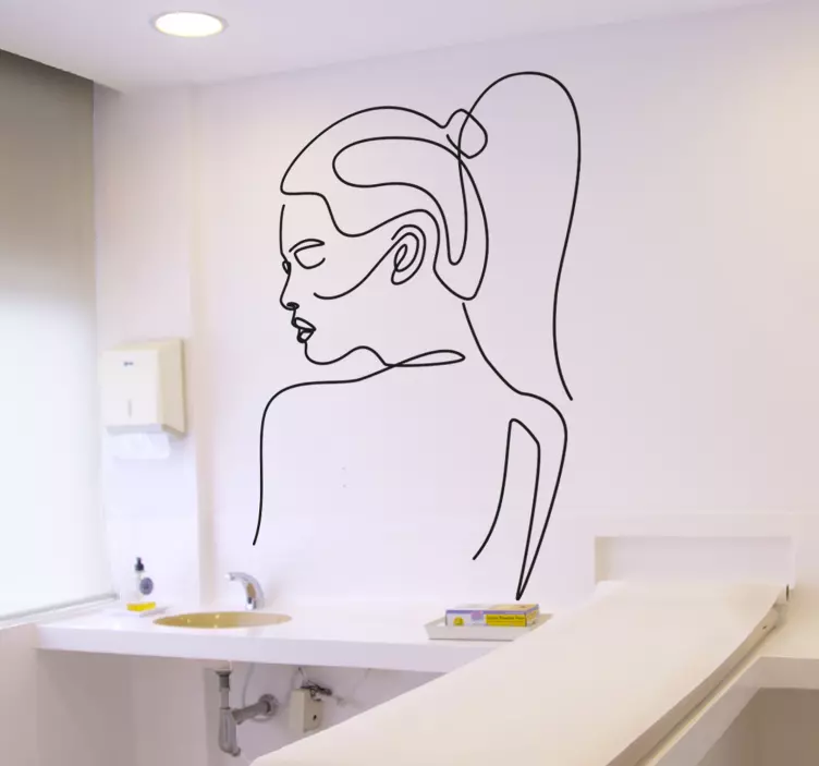 ženy elegantní umění nálepka - TenStickers