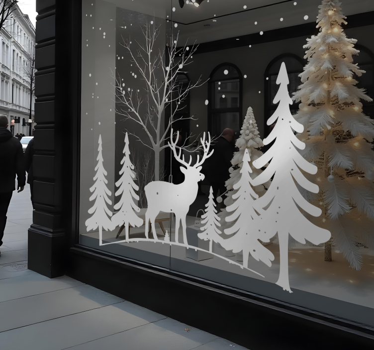 Zimní scéna Zvířecí nálepka - TenStickers