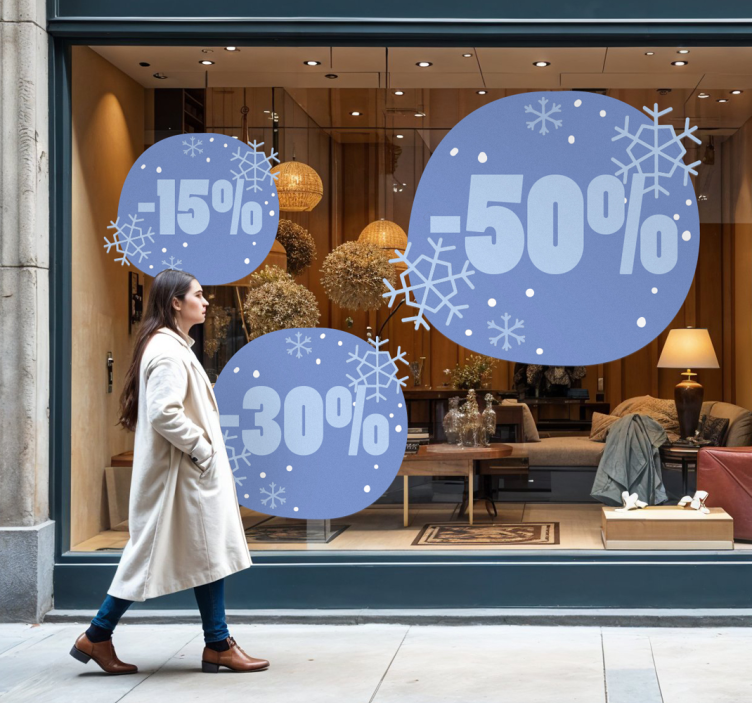 Zimní sleva výprodejová samolepka - TenStickers