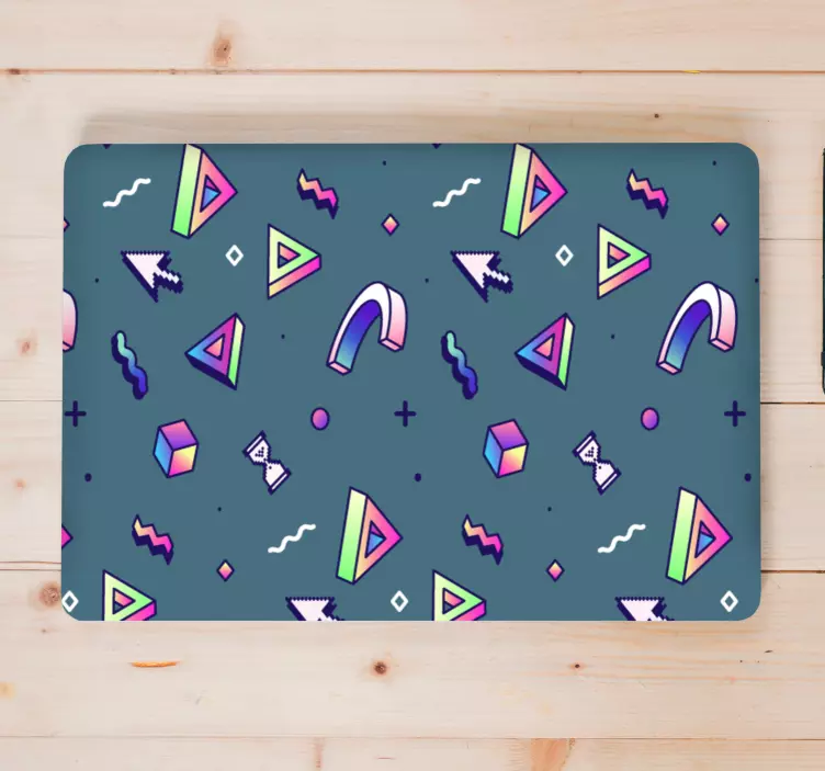 živé geometrické motivy Samolepka na notebook - TenStickers