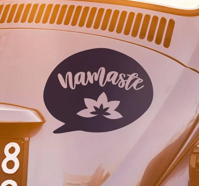 Zvířecí nálepka namaste s květem lotosu - TenStickers