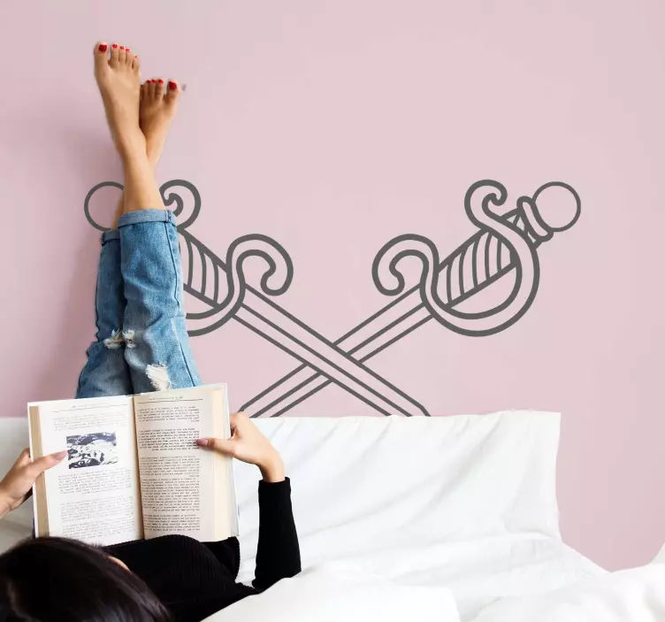 Zvířecí nálepka s uspořádáním křížových čepelí - TenStickers