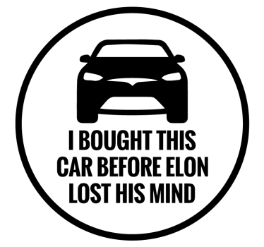 Tesla samolepka na auto - TenStickers