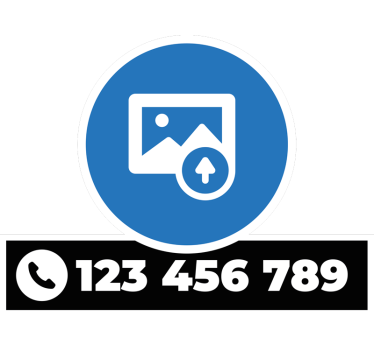 Personalizované logo a telefonní číslo samolepka na auto - TenStickers