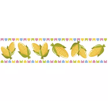 Kukuřičné žluté a zelené ozdobné nálepky - TenStickers
