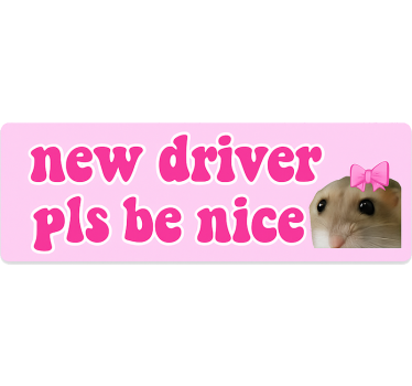 Samolepka na auto buďte na nového řidiče hodní - TenStickers