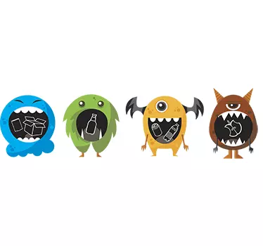 Samolepky na smíšený recyklační koš - TenStickers