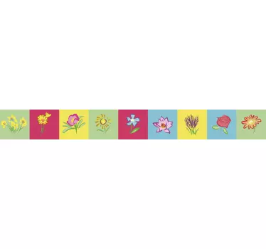 Květiny dlaždice přenos - TenStickers