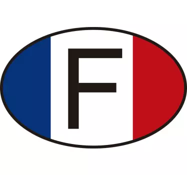 Francouzská trikolóra vlajka auto obtisk - TenStickers