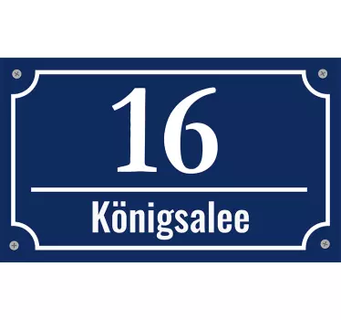 Ulice a číslo skleněné dveře nálepka - TenStickers