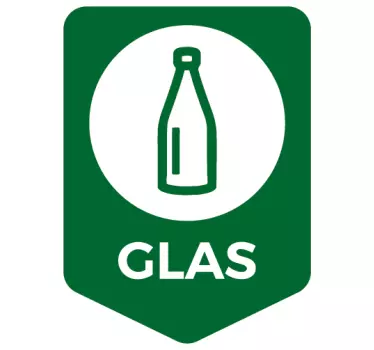 Recyklovat skleněné de ikona nálepka - TenStickers
