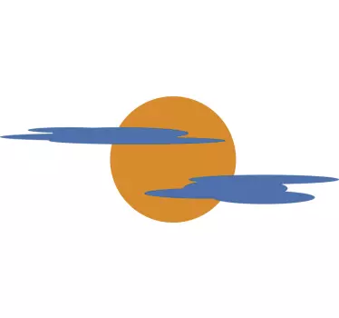 Nálepka auto slunce a mraky - TenStickers