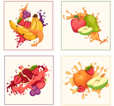 Samolepka na ovoce s koláží - TenStickers