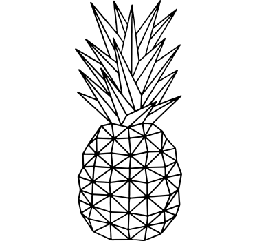 Nálepka geometrické ananasové zdi - TenStickers