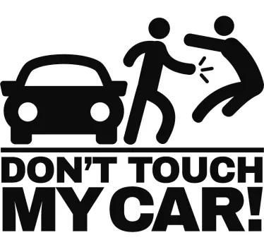 Nedotýkejte se obtisky automobilu - TenStickers