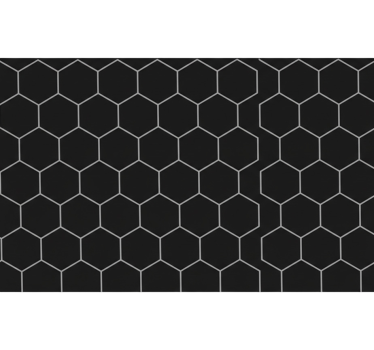 Kuchyňská samolepka matná černá včelí plástev - TenStickers