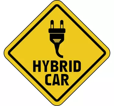 Plug-in hybridní auto nálepka - TenStickers
