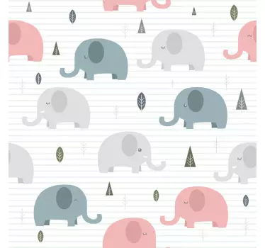 Nálepky nábytek kojeneckých slonů - TenStickers
