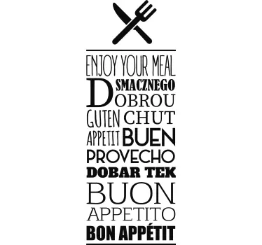 Užijte si jídlo kantýna nálepka - TenStickers