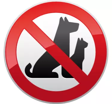 Bez zvířat varovný nálepka samolepky - TenStickers
