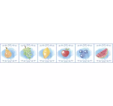 Nálepka ovoce spadající do vody ovoce - TenStickers