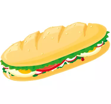 Veggie sandwich samolepka - TenStickers