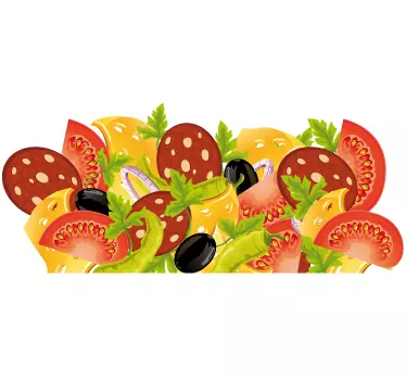 Nálepka potravin koláž kuchyně - TenStickers
