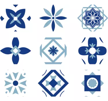Barevné šestihranné vinylové podlahové dlaždice - TenStickers