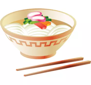 Nálepka polévky orientálního jídla - TenStickers