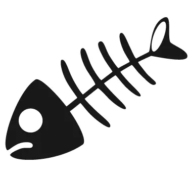 Nálepka na rybí kostru - TenStickers