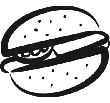 Hamburger sendvič obtisk - TenStickers