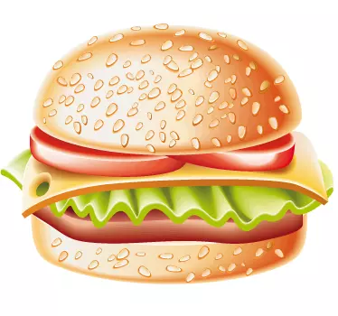 Zlatý hamburger sendvič obtisk - TenStickers