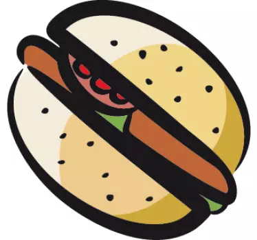 Barevný tah hamburger sendvič obtisk - TenStickers