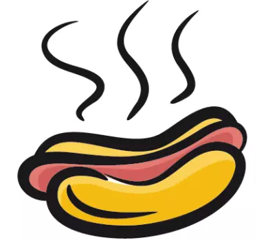 Nálepka obrys hot dog - TenStickers