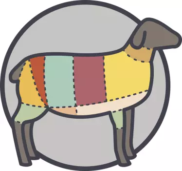 Nálepka na zeď pro ovce - TenStickers