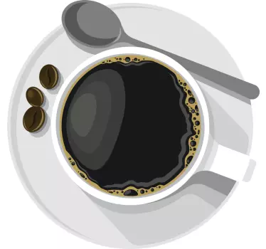 Samolepka na kávu, horní hrnek na pití - TenStickers