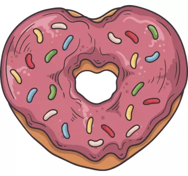 Koblihy srdce jídlo nálepka na zeď - TenStickers