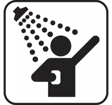 Ozdobná samolepka na ikonu sprchy - TenStickers