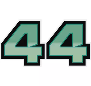 Lewis hamilton 44 nálepka do auta - TenStickers