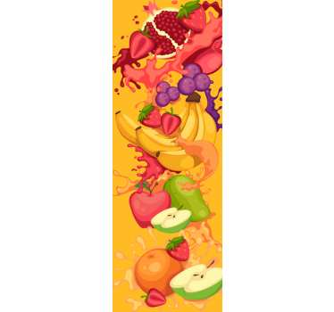 Ovocné kresby lednička zábal - TenStickers