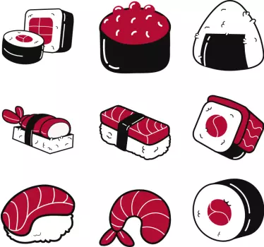 Nálepka sushi jídlo kuchyně - TenStickers