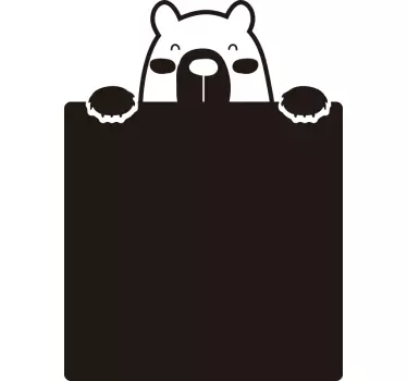 Teddy bear blackboard notepad write on obtisk - TenStickers