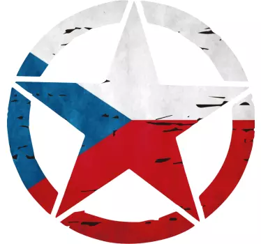 Obtisk české vojenské hvězdy - TenStickers
