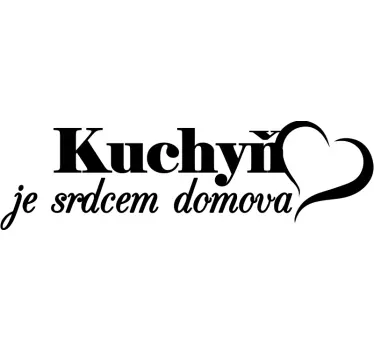 Kuchyně je srdcem domácí domácí textové nálepky na zeď - TenStickers