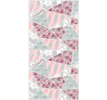 Abstraktní patchwork vzor lednička zábal - TenStickers
