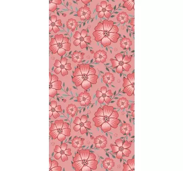 Růžový sedmikráska květ lednice zábal - TenStickers