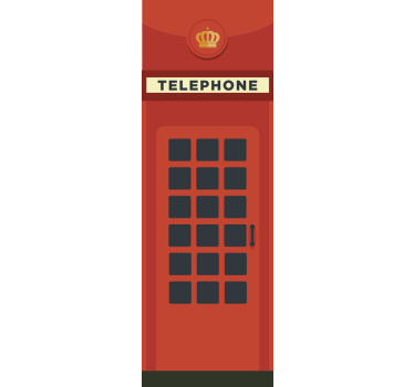 červená uk telefonní budka lednice zábal - TenStickers